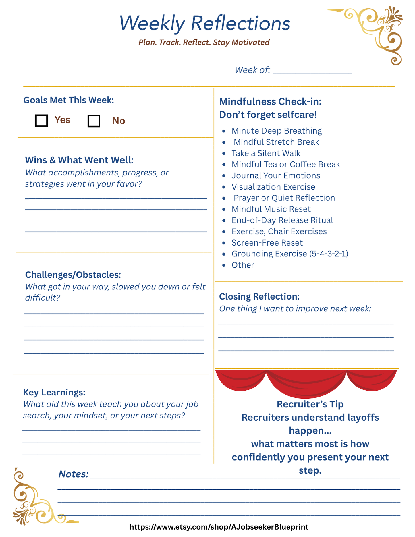 The Jobseeker's Blueprint Journal & Planner