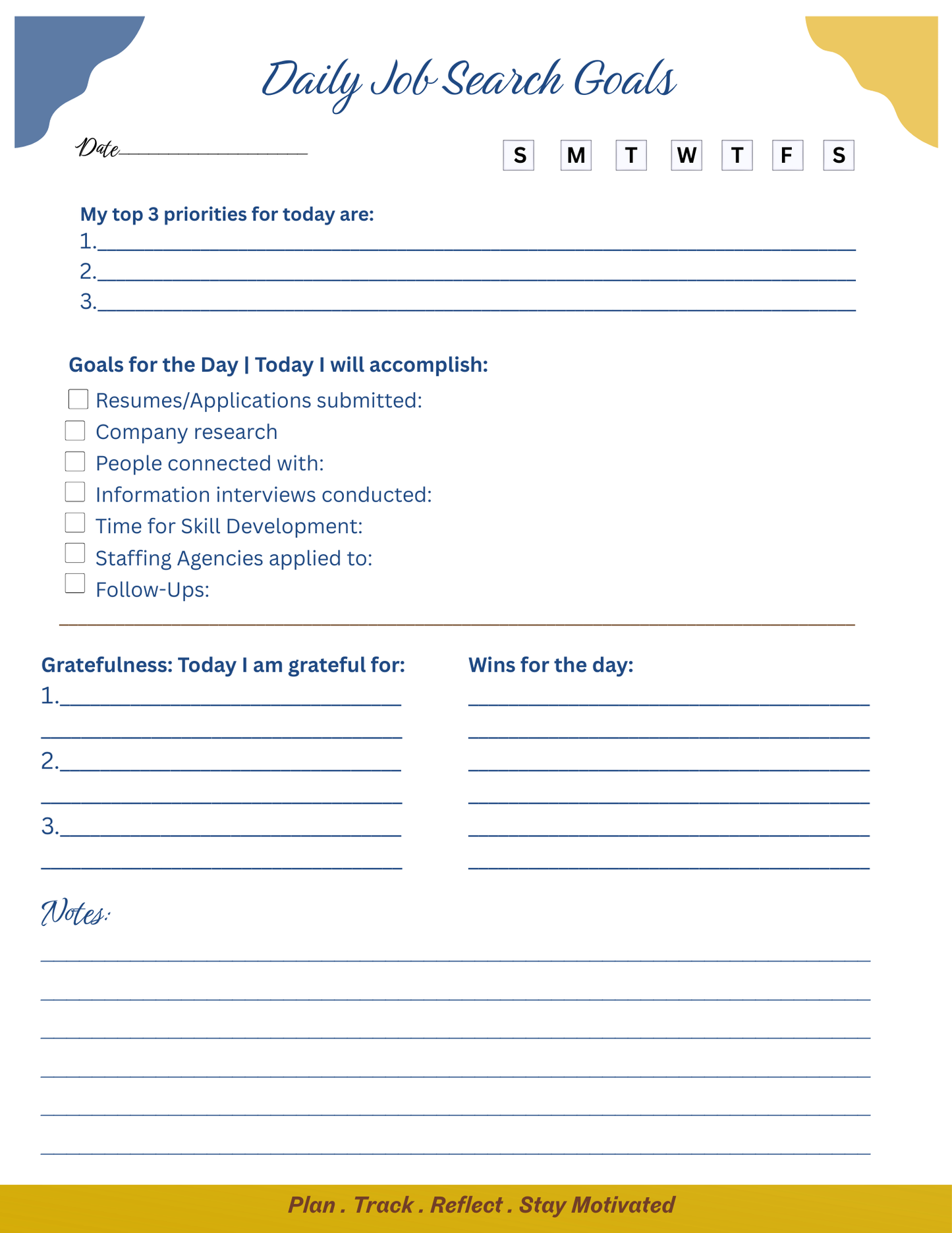 The Jobseeker's Blueprint Journal & Planner