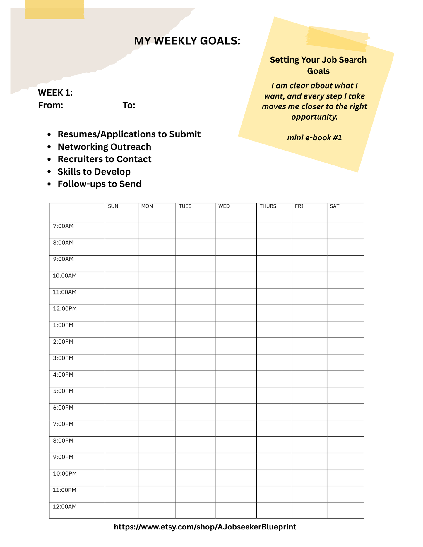 The Jobseeker's Blueprint Journal & Planner